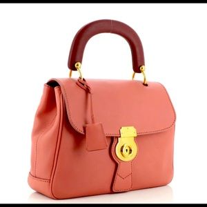 Burberry DK88 Top Handle Leather Medium Bag